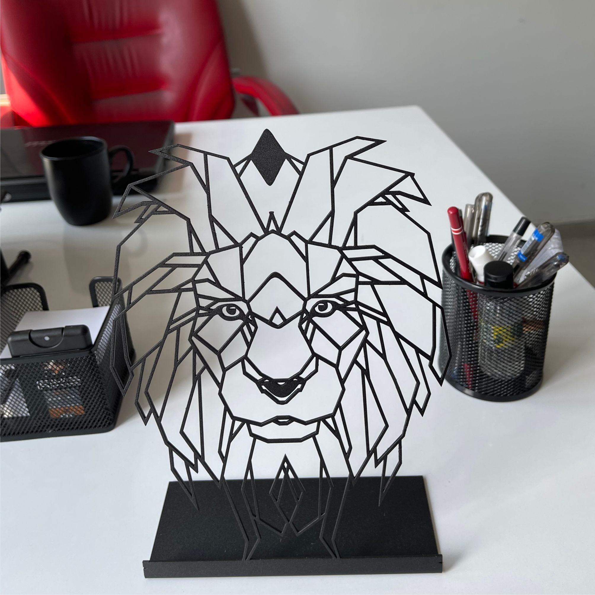 Lion Head Desktop Decor