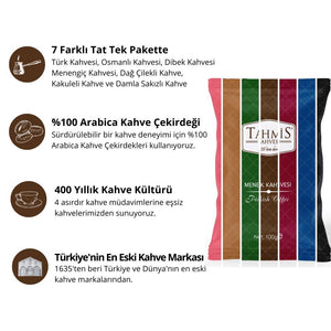Tahmis 8 Piece Turkish Coffee Set 100 Gr 3