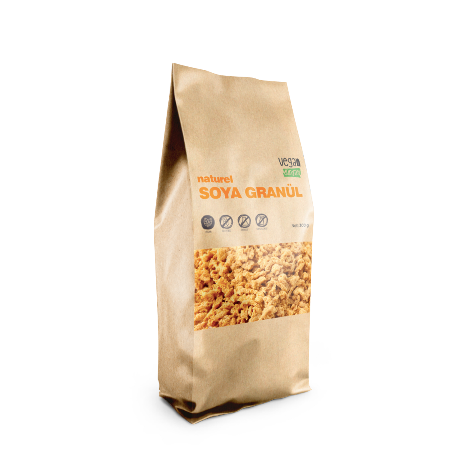 VEGAN WORLD Gluten Free Natural Soybean Granules 300g