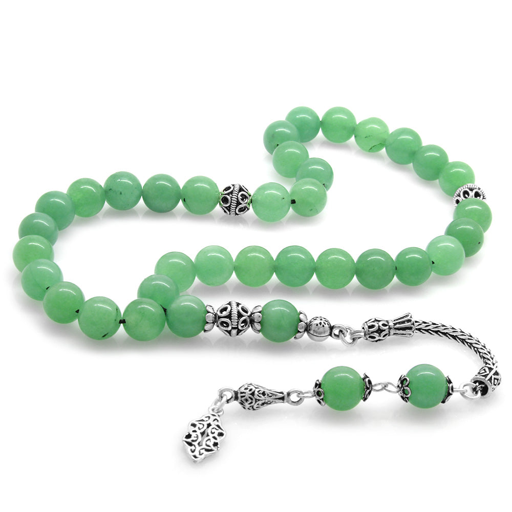 925 Sterling Silver Natural Stone Prayer Beads