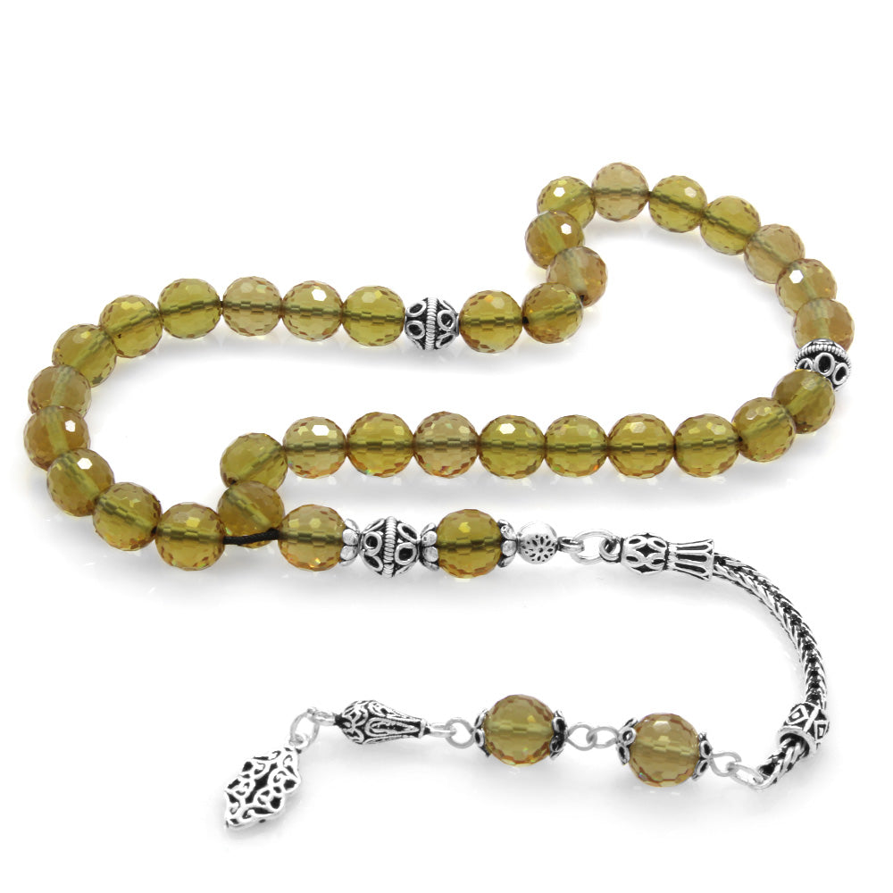 925 Sterling Silver Sultanite Rosary with Tassels
