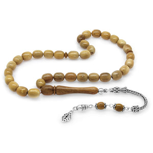 Brown Kuka Rosary with 925 Sterling Silver Tassels