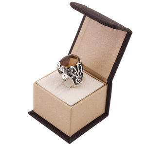 Silver Men's Ring with Sultanite Stone and Gift Box 4