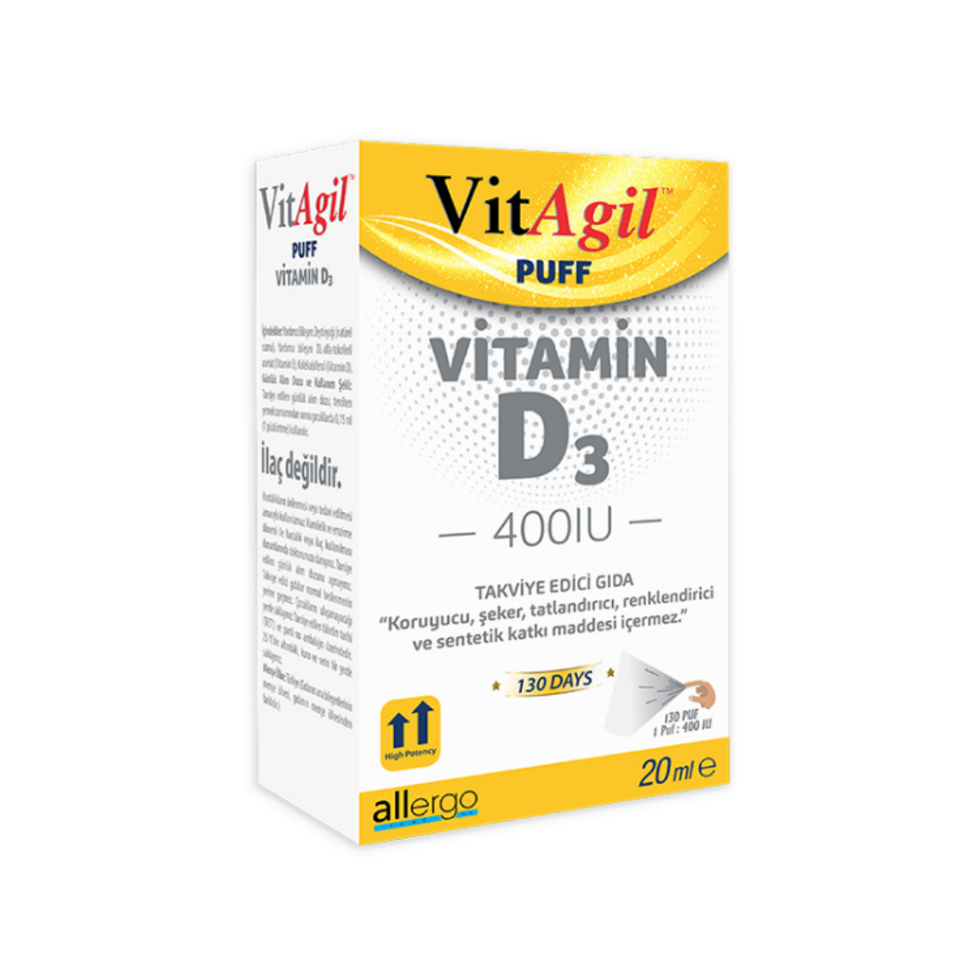 Allergo Puff Vitamin D3 400 Iu 20 ml