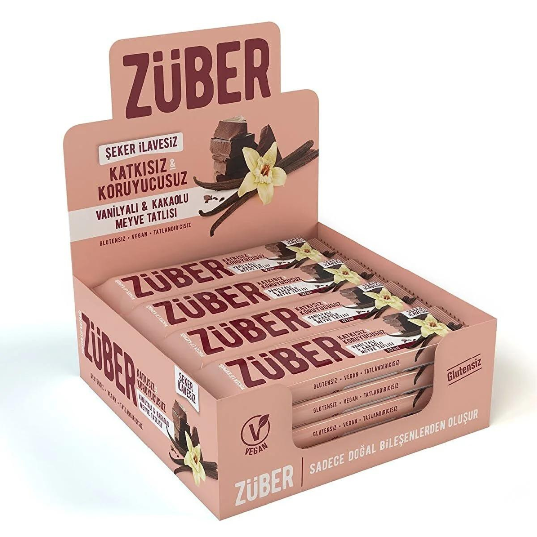 Züber Vanilla and Chocolate Fruit 30G 12 Pieces