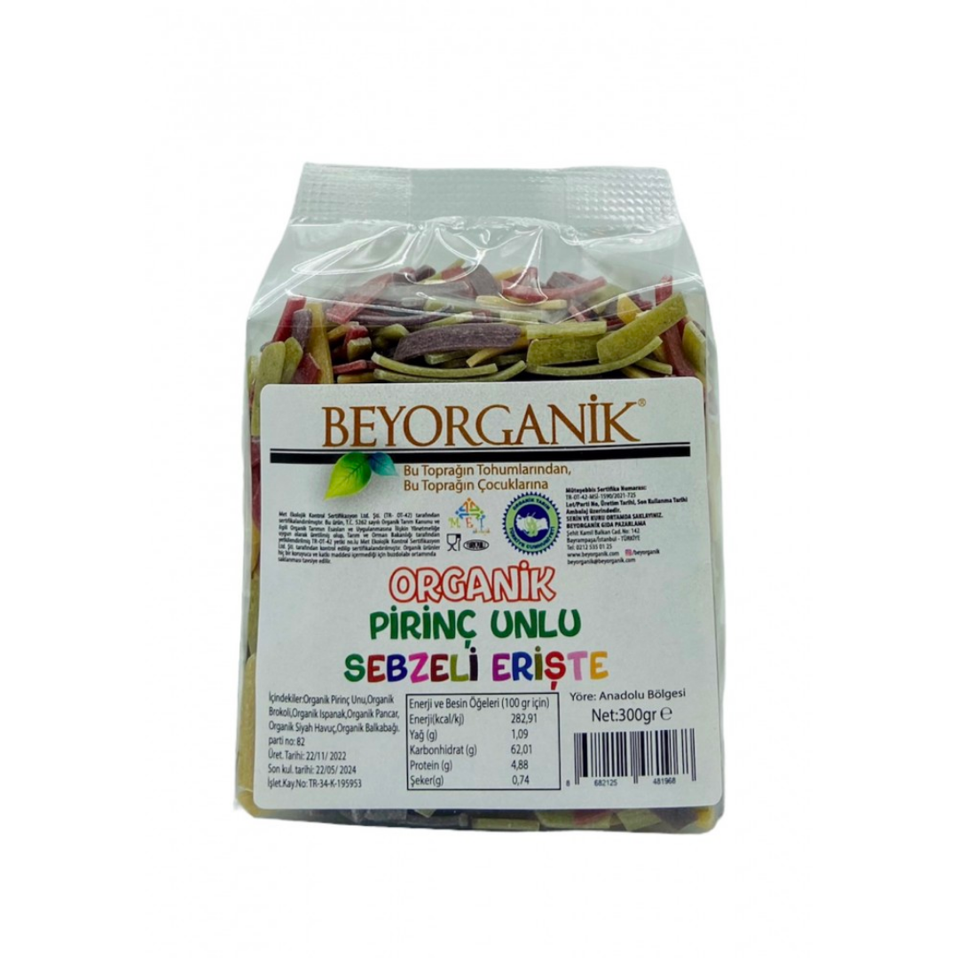Beyorganik Organic Rice Flour and Vegetable Noodles 300g