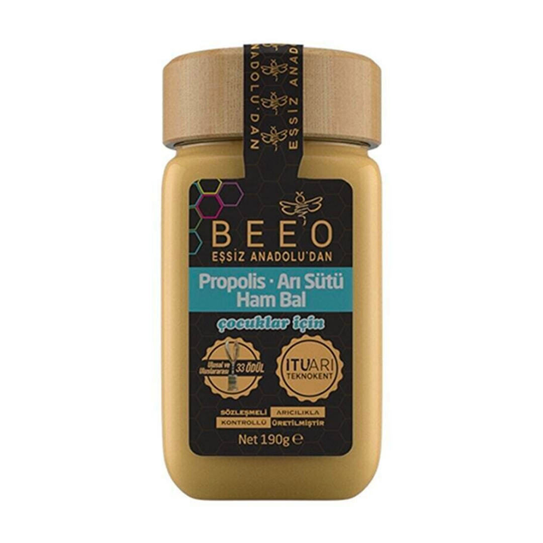 bee and you bee'o propolis plus royal jelly plus raw honey child