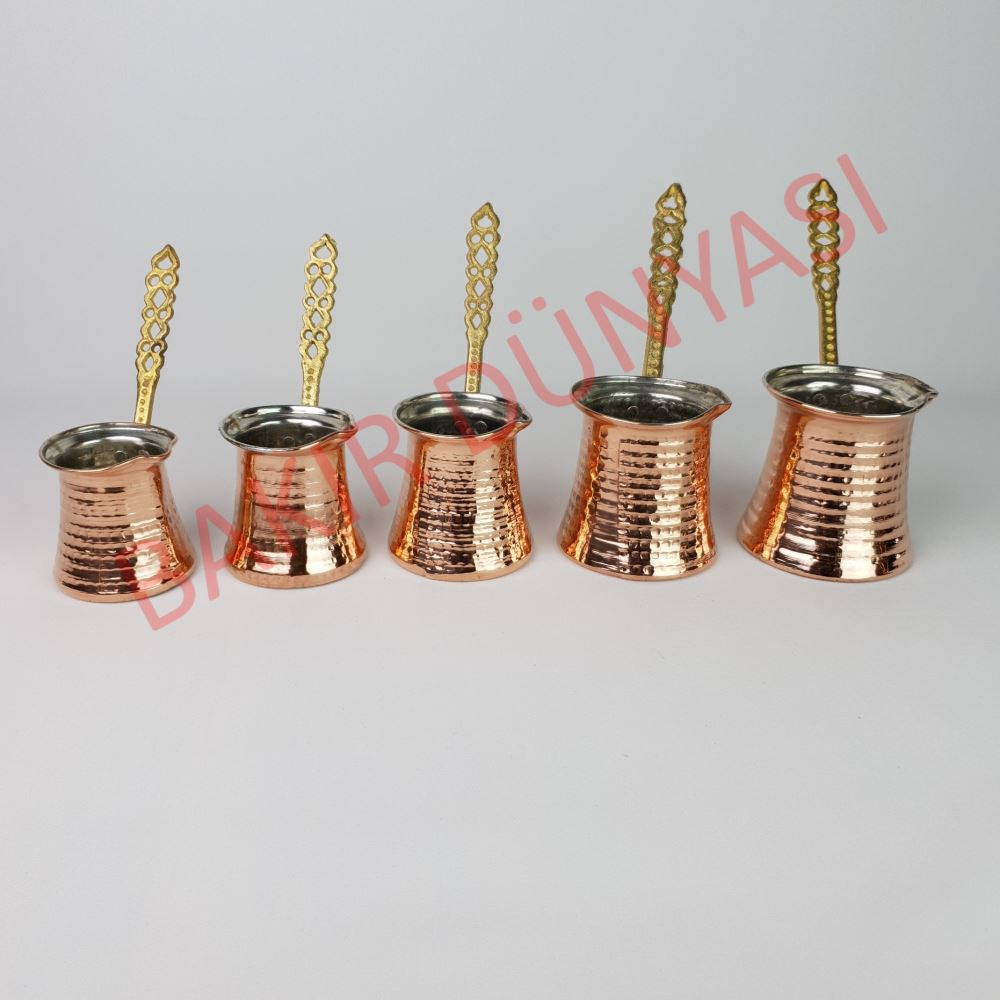 Thin Copper Coffee Pot set of 5