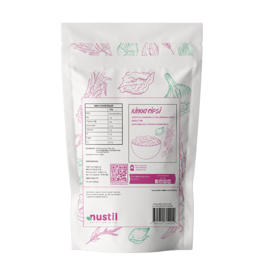 Nustil Nutrition Style Garlic and Onion Quinoa Chips 35g 2