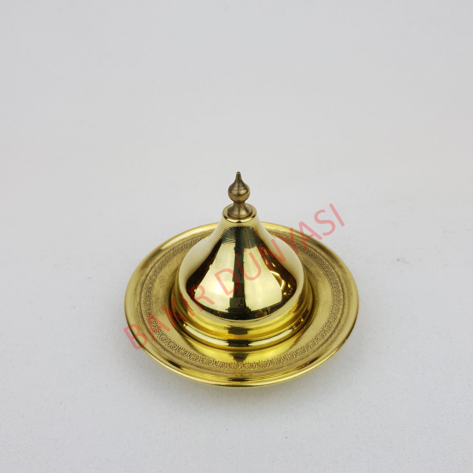 Pointed Lid Brass Turkish Delight Bowl