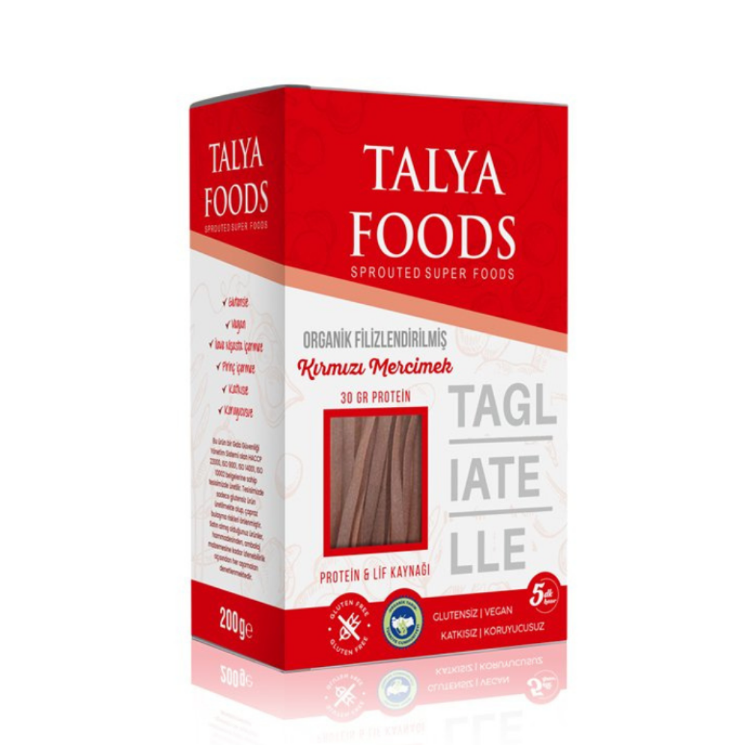 Talya Foods Organic Sprouted Red Lentil Tagliatelle