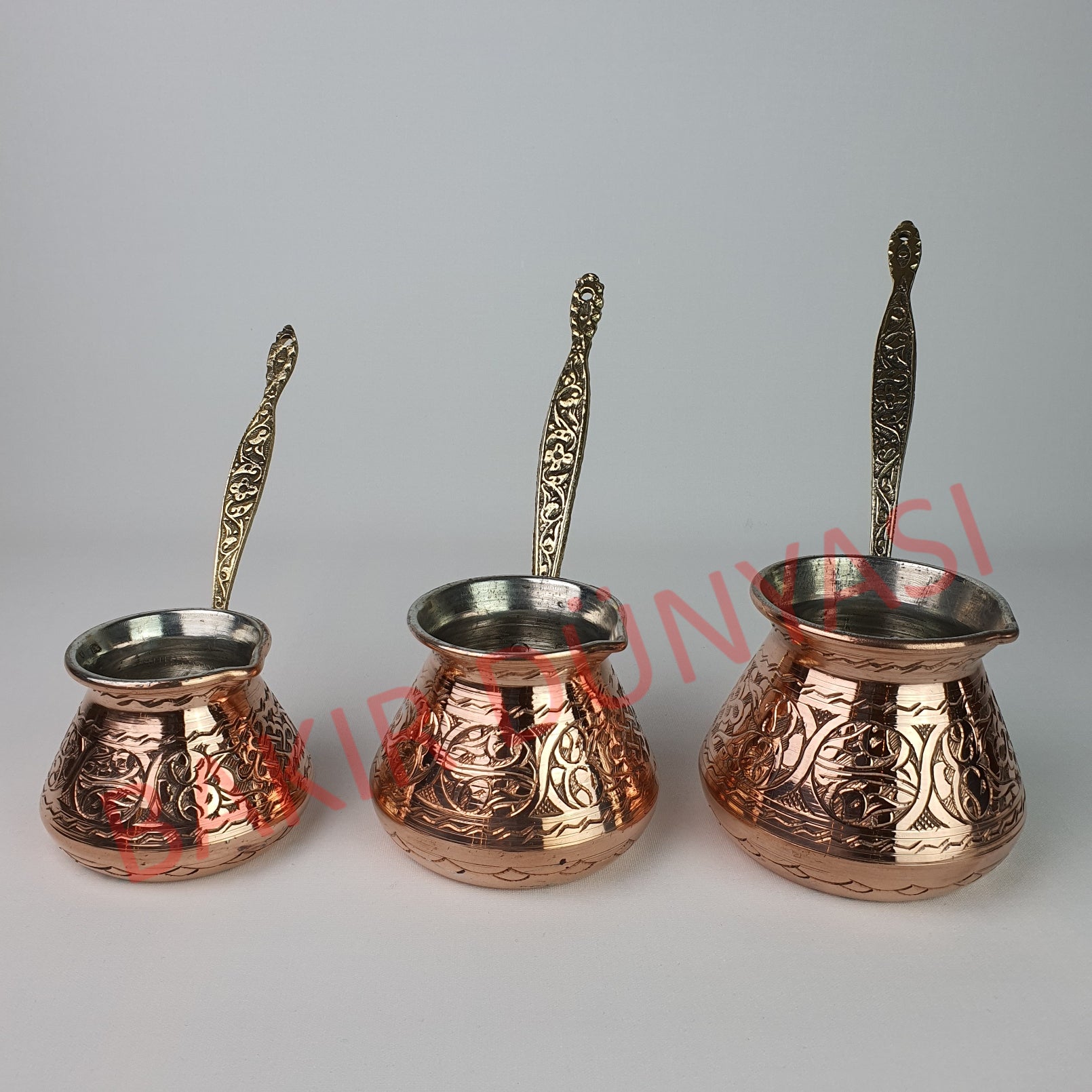 Tomak Copper Coffee Pot set of 3