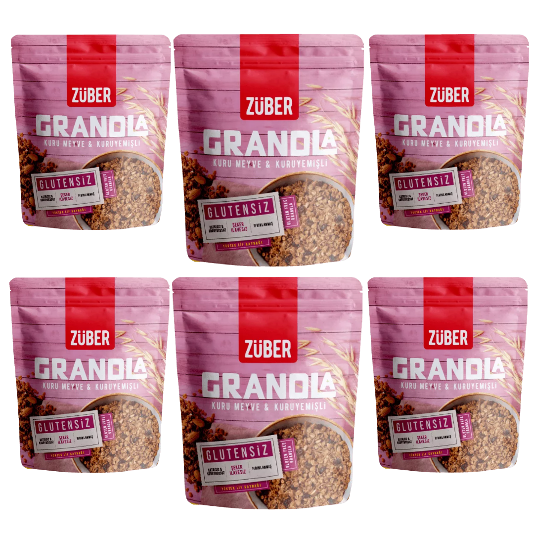 Dried Fruit And Nuts Granola 180G 6 Packs