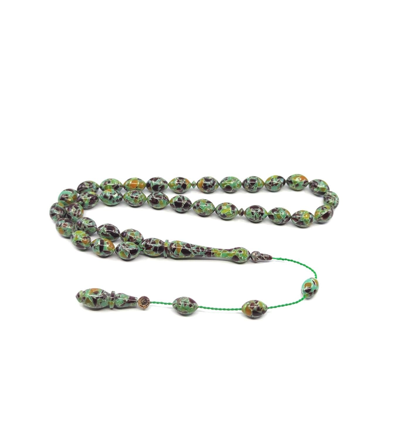 Ve Tesbih Abdullah Darabacı Workmanship Amber Prayer Beads 5