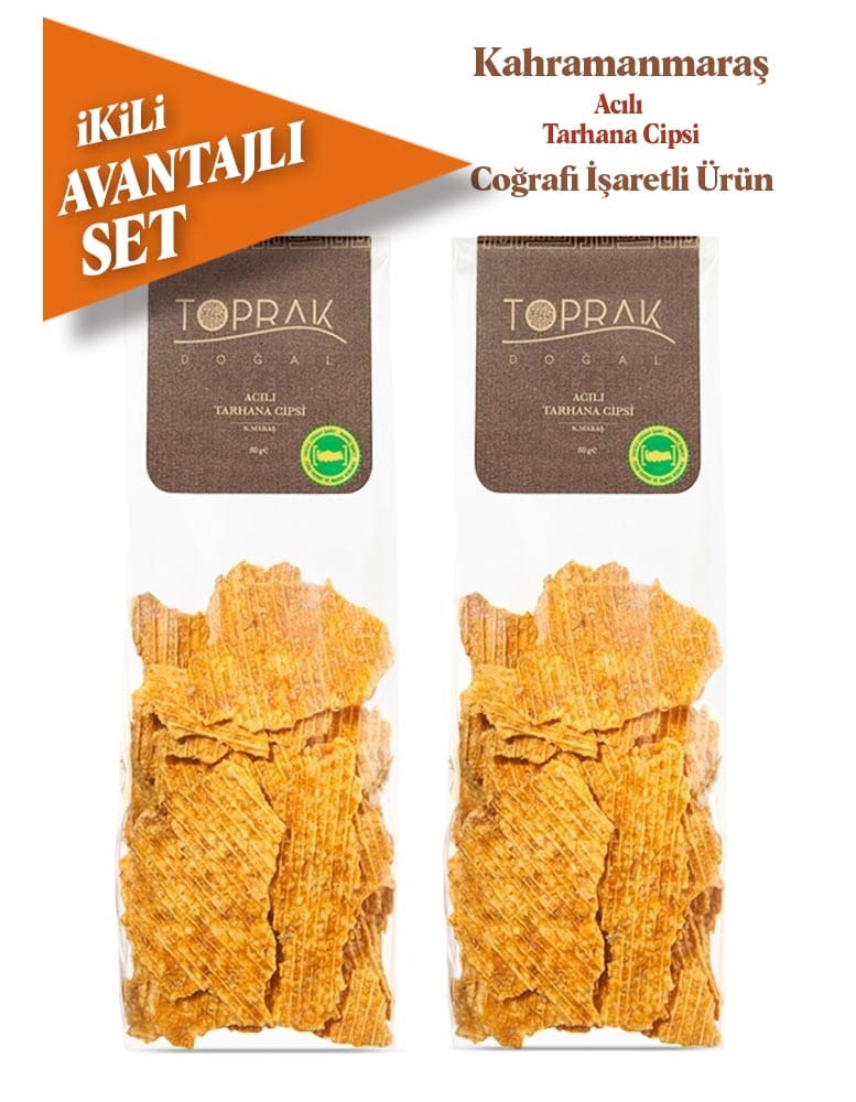 toprak hot tarhana chips set of 2 100g