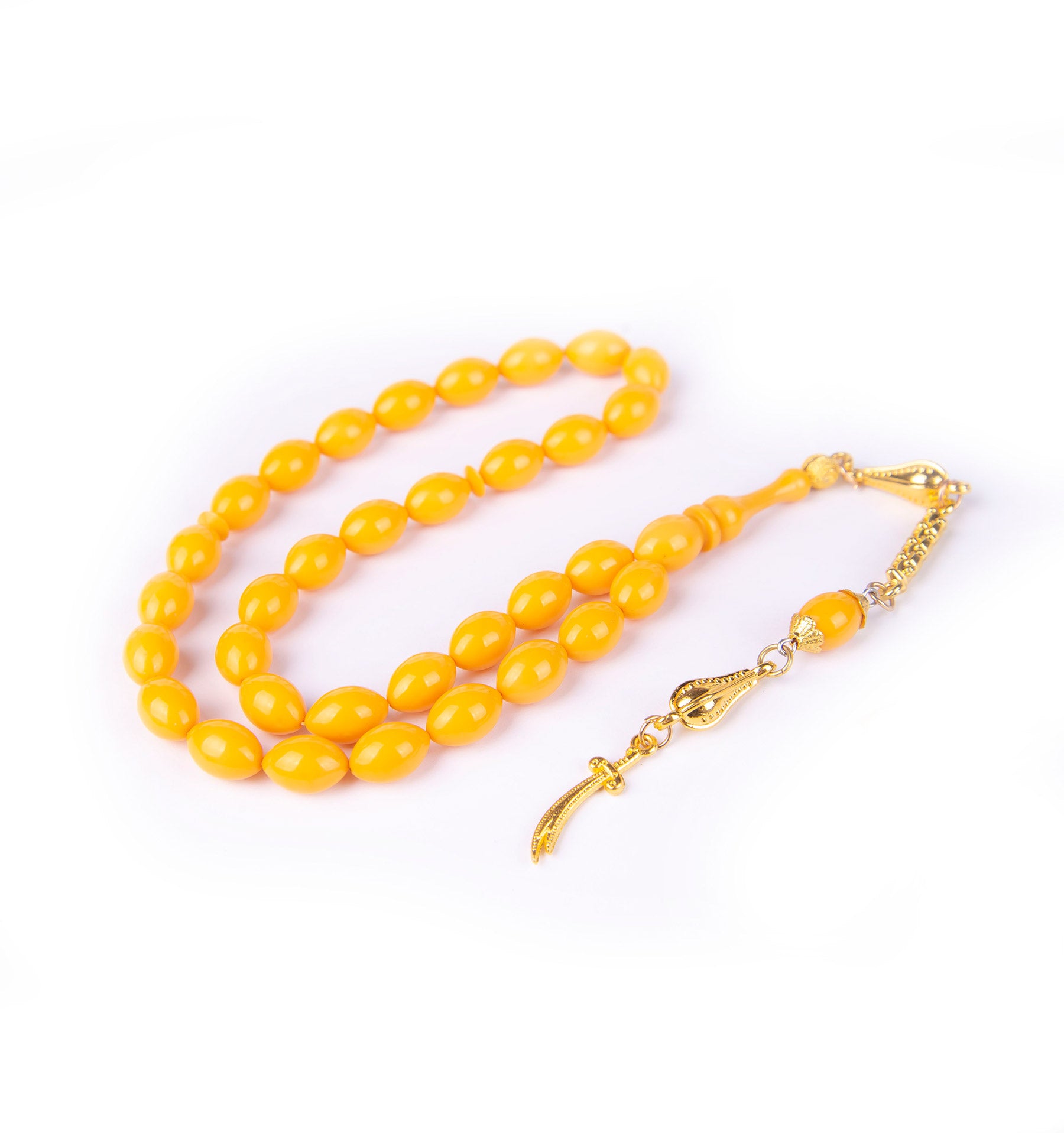 Systematic Solid Cut and Pressed Amber Prayer Beads 4