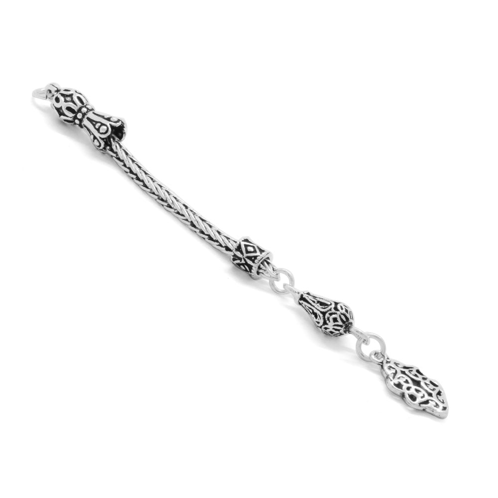  925 Sterling Silver Tassel with Thick Chain