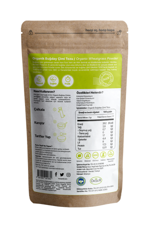 kuru yeşil dry organic wheatgrass powder 100g 2