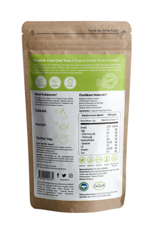 kuru yeşil dry barley grass powder 50g 2