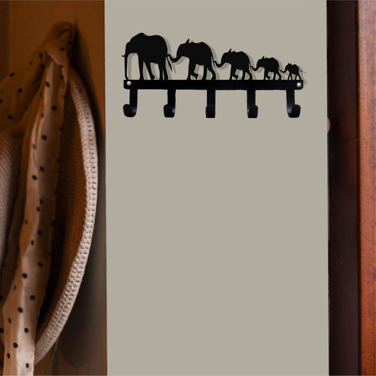 Elephant Family Metal Key Hanger