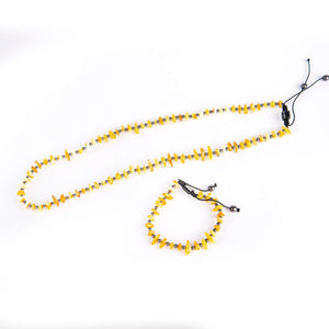 Ve Tesbih Amber Adjustable Necklace Bracelet Set 5