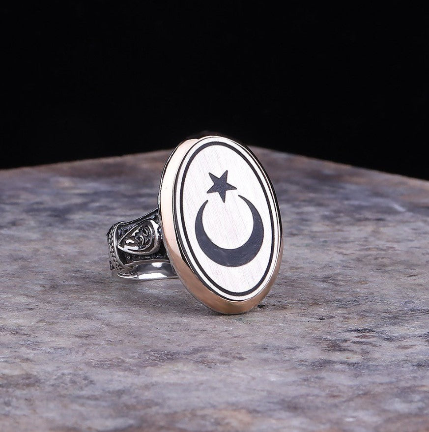 Minimal Oval Design 925 Sterling Silver Men's Ring 