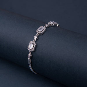 Ve Tesbih Zircon Stone Silver Bracelet 1