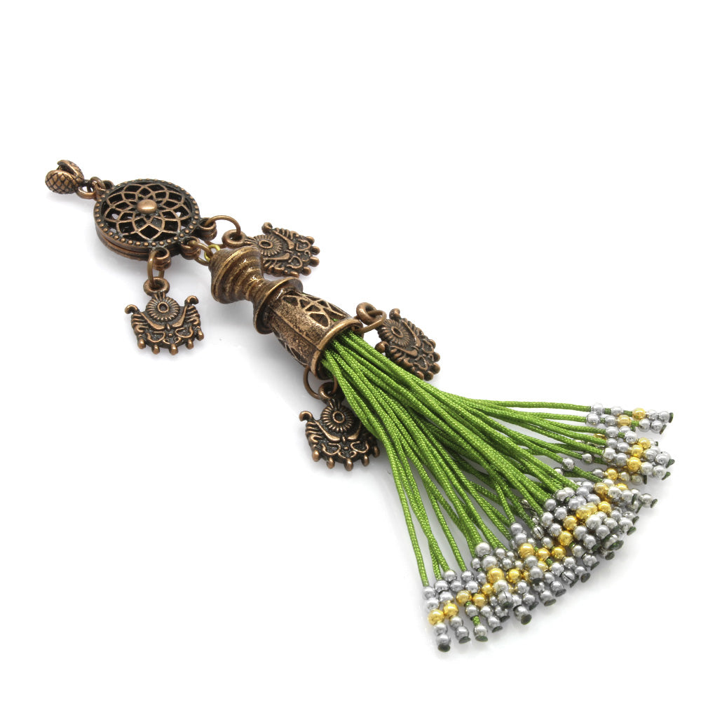 Green Tassel with Copper 