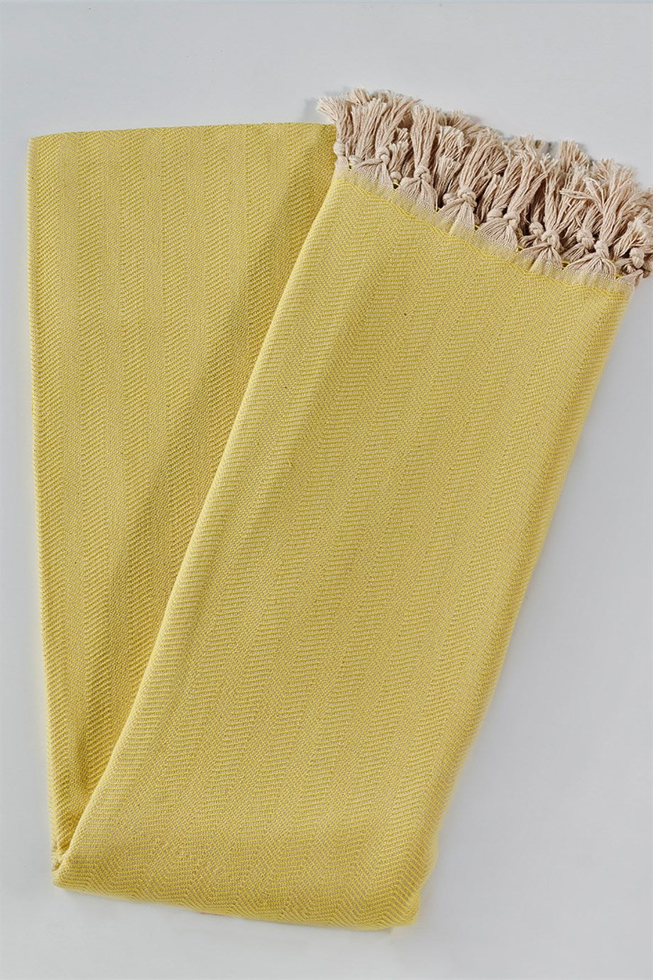 DENIZLI CONCEPT Herringbone Double Yellow Bedspread