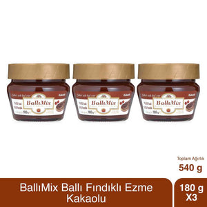 ballımix cocoa honey and hazelnut paste 3 pcs