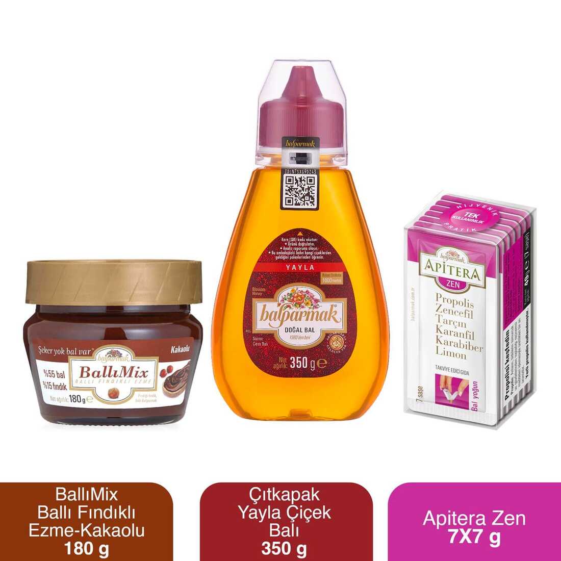 balparmak ballımix and Apitera and highland honey package 1