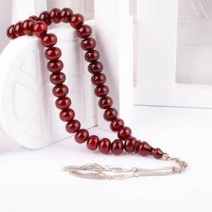 Ve Tesbih Crimped Amber Prayer Beads 1