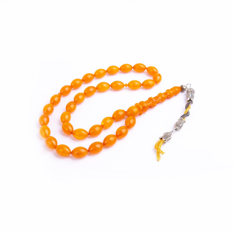 Ve Tesbih Pressed Amber Prayer Beads 4