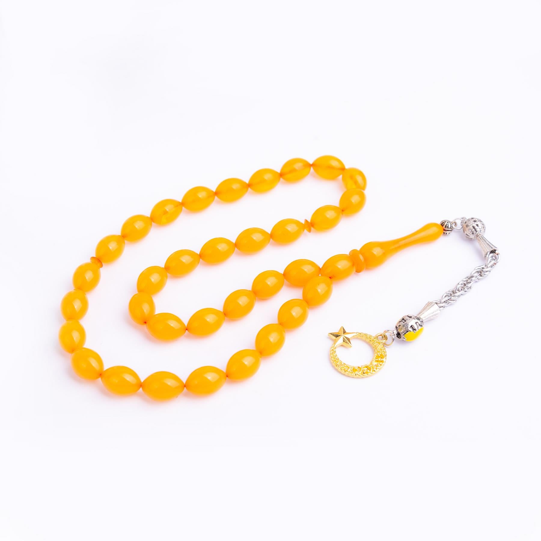 Ve Tesbih Solid Cut and Pressed Amber Rosary 4