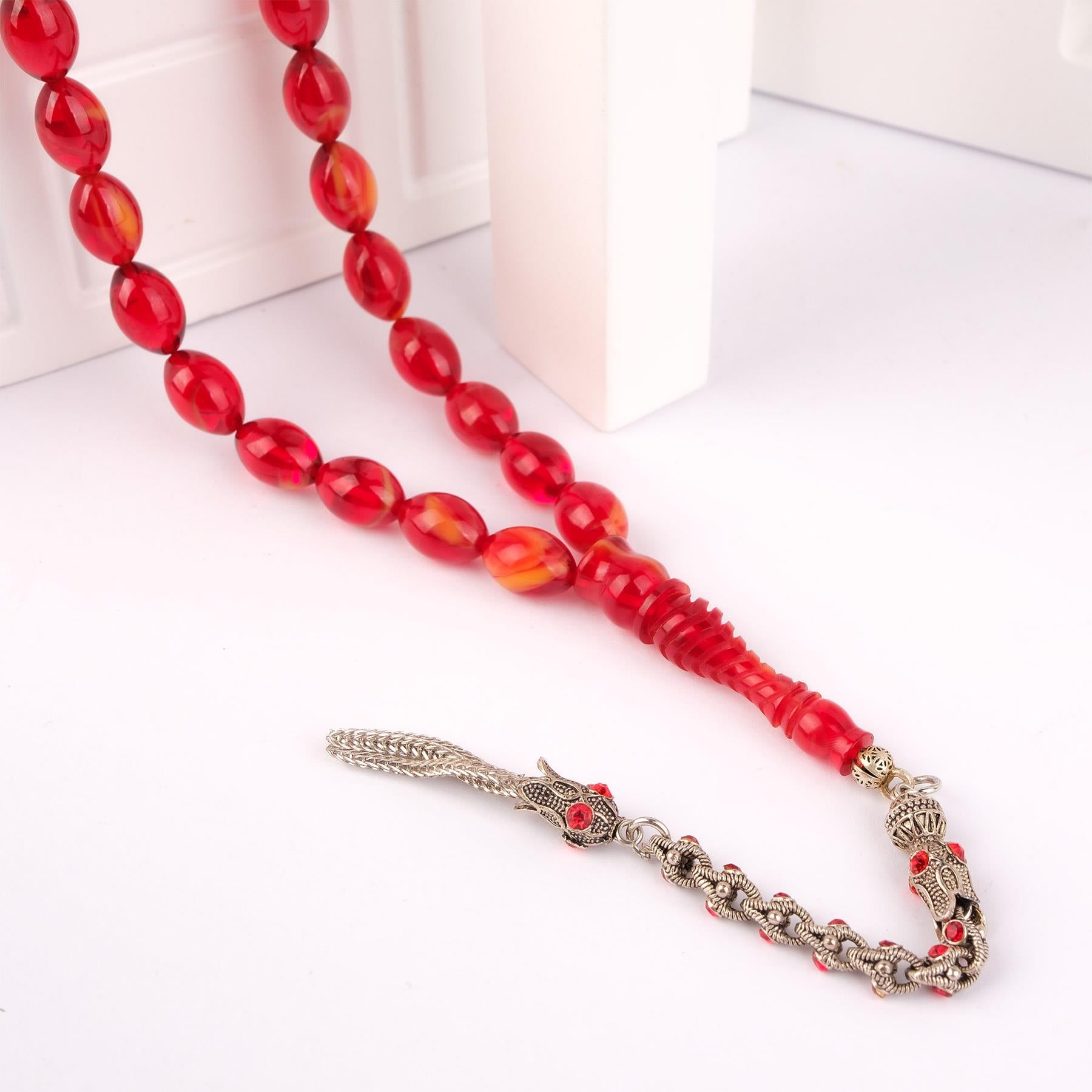 Ve Tesbih Pressed Amber Prayer Beads 3