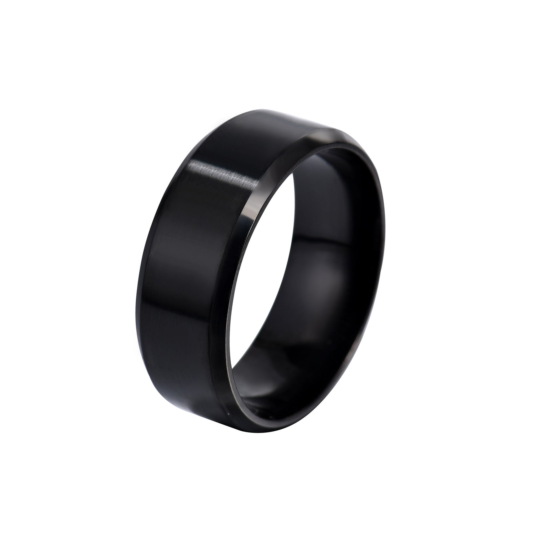 Black Color 316L Quality Steel Ring Wedding Ring (23 Size)