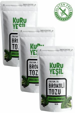 kuru yeşil broccoli powder pack 3 pcs 100g 1