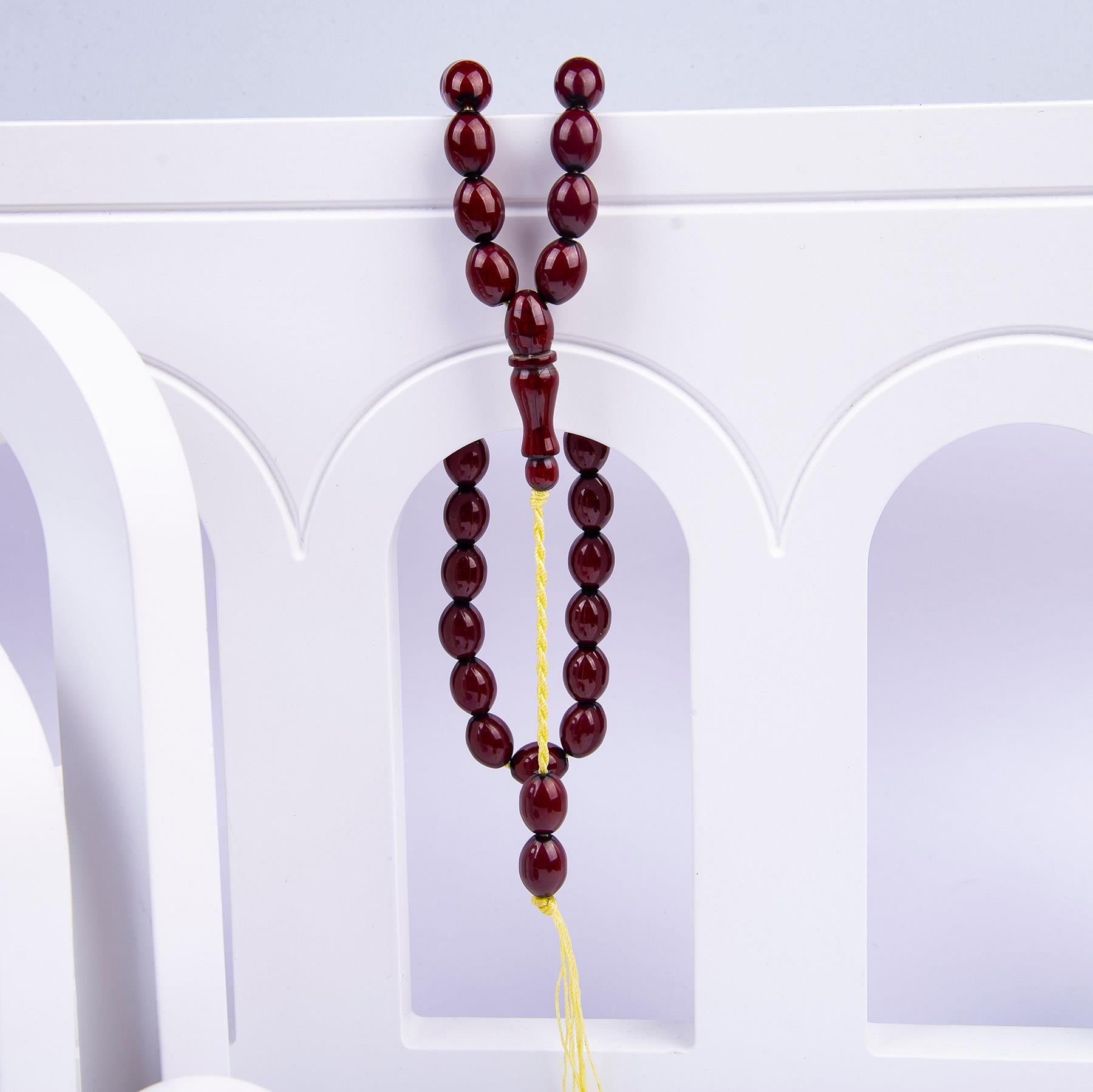 Ve Tesbih Ottoman Pressed Amber Prayer Beads 2