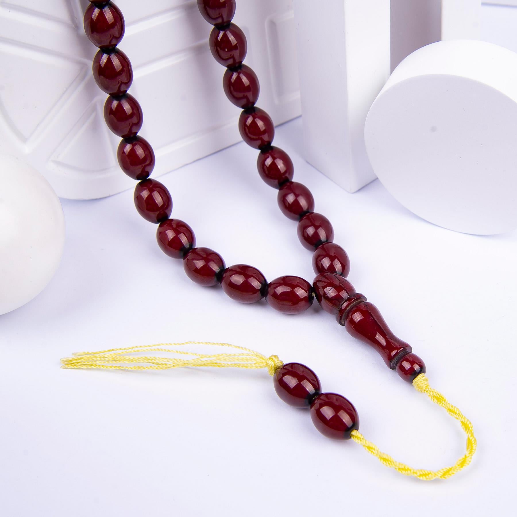 Ve Tesbih Ottoman Pressed Amber Prayer Beads 3
