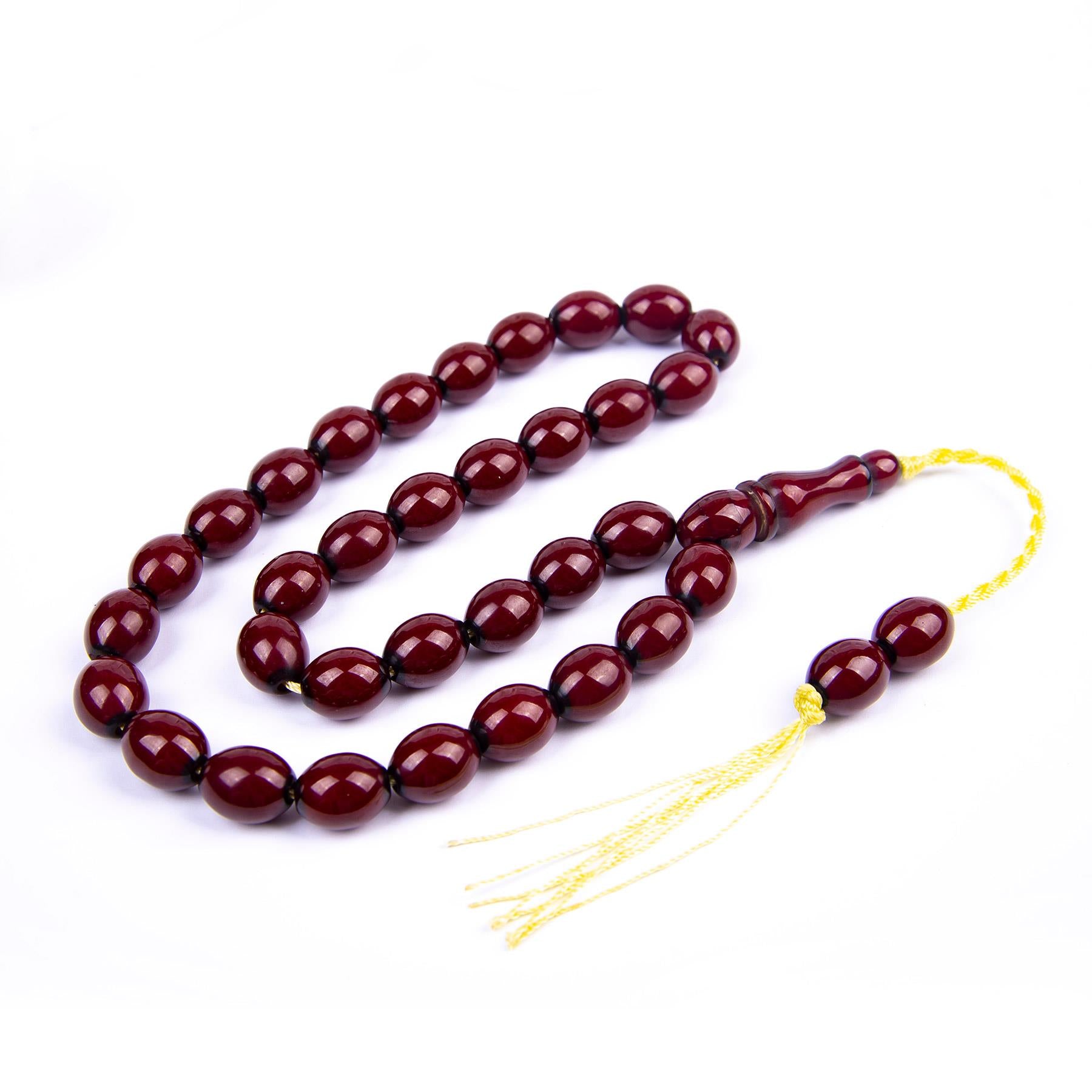 Ve Tesbih Ottoman Pressed Amber Prayer Beads 4