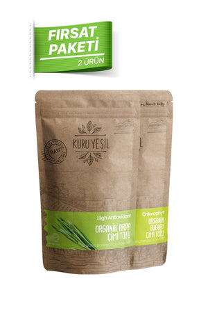 organic wheatgrass and barley grass powder package 150g