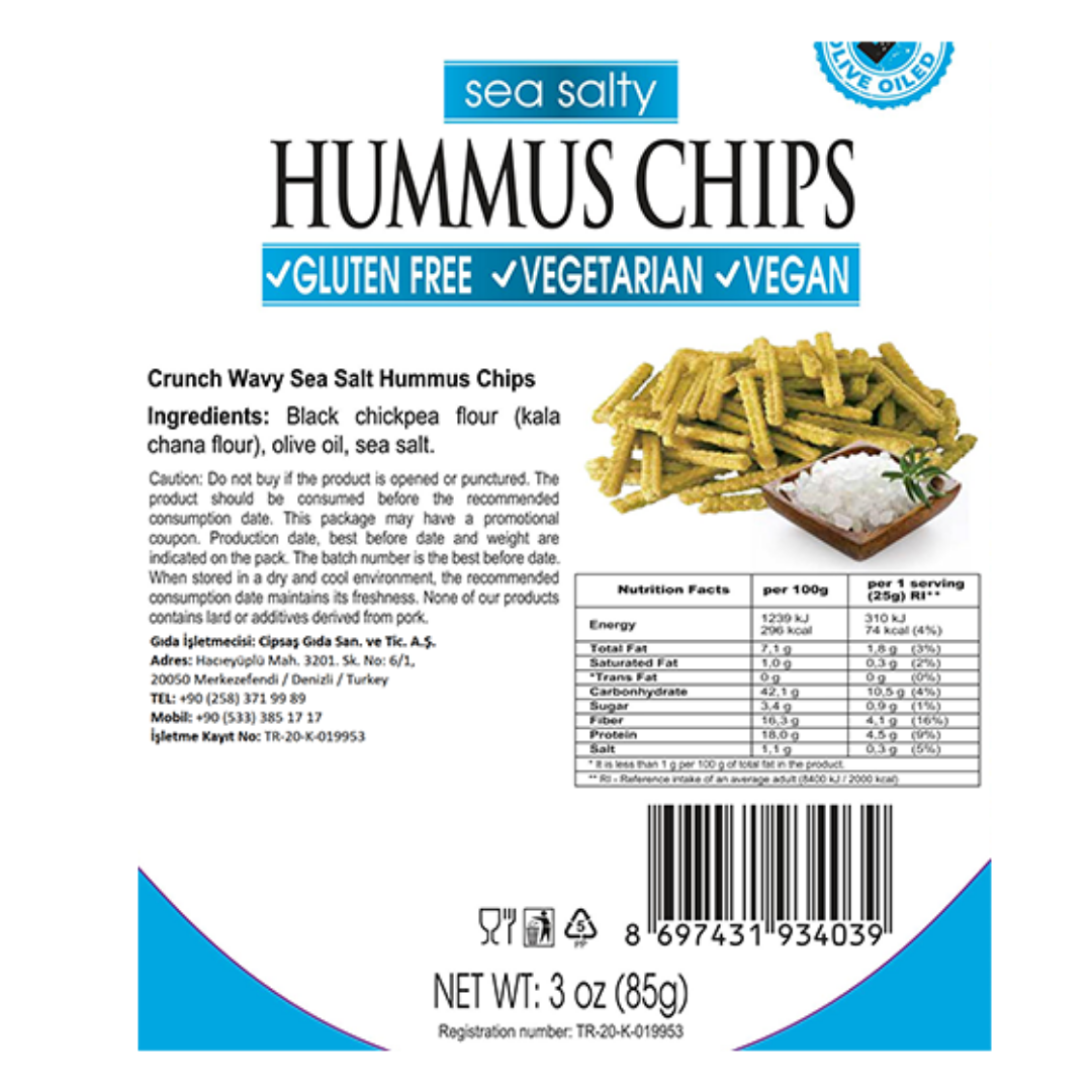 Cipsaş Chickpea Chips with Sea Salt and Dill 85g 2