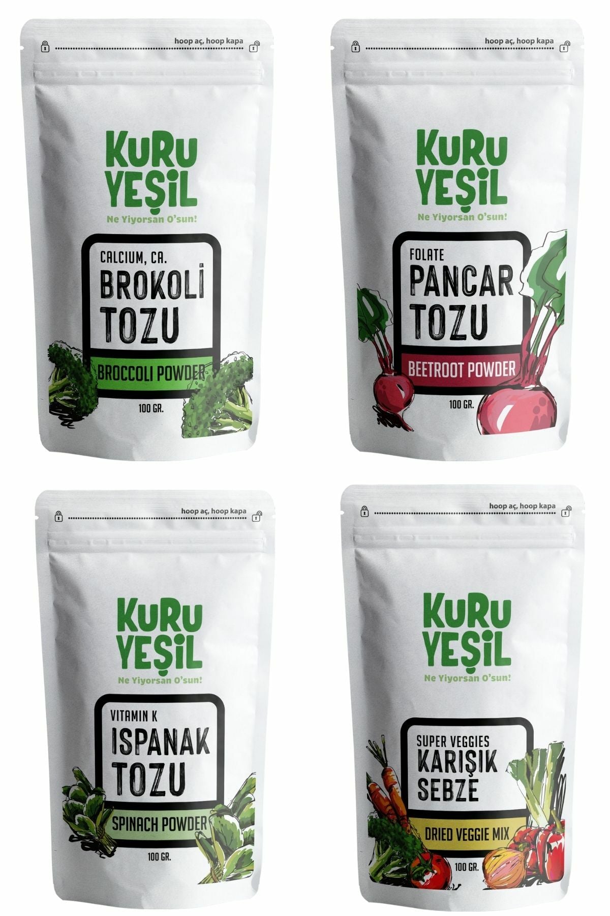 kuru yeşil dried vegetable package 400g