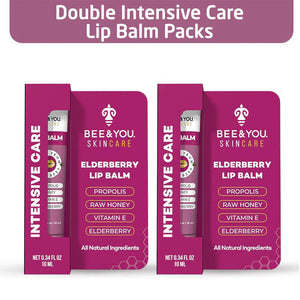 bee and you double intensive care lip balm set