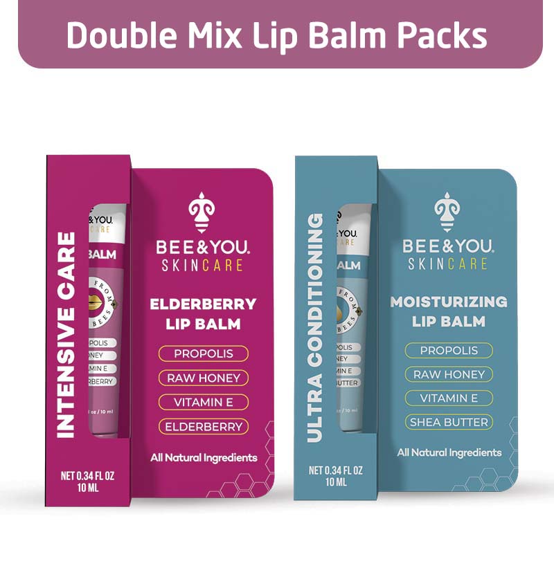 bee and you double mix lip balm packs 10ml