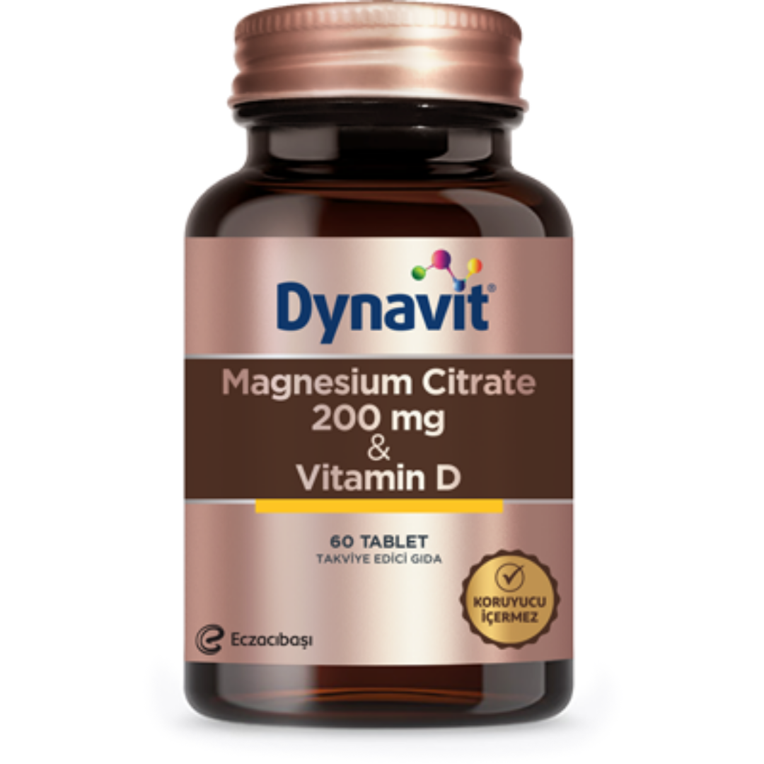 Dynavit Magnesium Citrate 200 Mg and Vitamin D 60 tablet