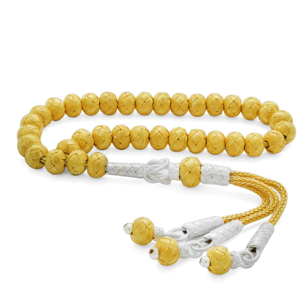 Gold-Silver Mini Size 1000 Carat Silver Kazaz Prayer Beads