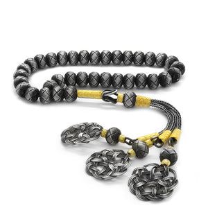 Grey-Gold Large Size 1000 Sterling Silver Kazaz Prayer Beads