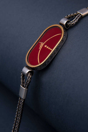 Ve Tesbih Silver Bracelet with Ottoman Motif 1