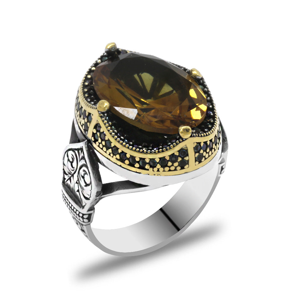 925 Sterling Silver Men's Ring with  Zultanite Stone 